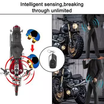 Защита от угона мотоцикла, скутера, двигателя, сигнализация 12 В, двойной пульт дистанционного управления, автомобильный стиль, система безопасности мотоцикла чёрный