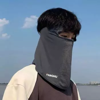Защита от ультрафиолета Ice Silk Mask Солнцезащитная вуаль для лица Gini Mask Дышащая маска для лица Outdoor чёрный