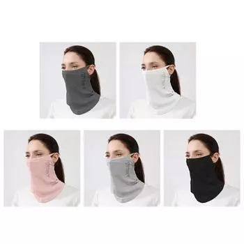 Защита от ультрафиолета, наружная повязка на шею, спортивный солнцезащитный нагрудник, маска из ледяного шелка, повязка на шею, солнцезащитный шарф для лица темно серый