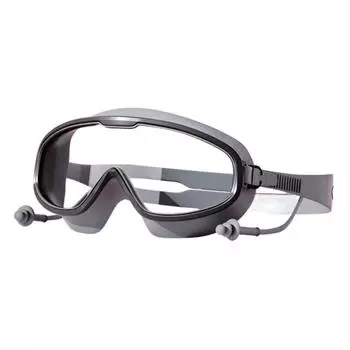 Защита от ультрафиолета Очки для плавания Регулируемые очки для водных гонок Очки для плавания для детей black-Adult style