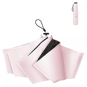 Защита от ультрафиолета полностью тепла как для солнца, так и только складной УФ-ветер вода дождливый сезон поставляется с компактным хранилищем и вишневым розовым зонтиком, вишневый розовый