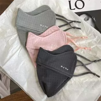 Защита от ультрафиолета Солнцезащитная маска Однотонная наружная защитная маска для лица Тонкая защитная маска для лица Спорт розовый