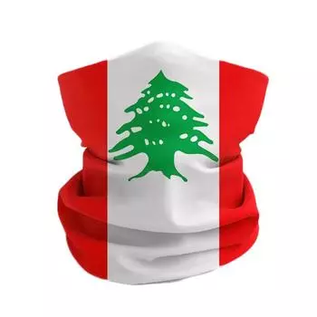 Защита от ультрафиолетового излучения Мужская повязка на голову с флагом Ливана Бандана на шею Велосипедный шарф Чехол для гетра Бесшовный утеплитель X0G5 Red-One size
