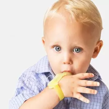 Защита пальцев для малышей, без запаха, регулируемая, 3 цвета, отличное сосание большого пальца ребенка без бисфенола А для домашнего использования жёлтый