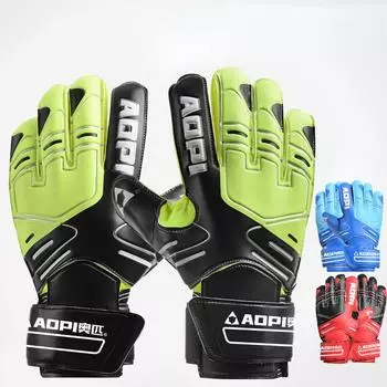 Защита пальцев футбольные перчатки для взрослых футбольные вратарские перчатки детские Luvas De Futebol противоскользящие футбольные перчатки 6
