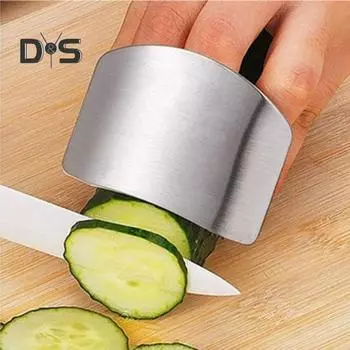 Защита пальцев из нержавеющей стали, безопасная овощерезка, инструмент для защиты рук, кухонный инструмент для защиты пальцев, кухонный гаджет серебряный