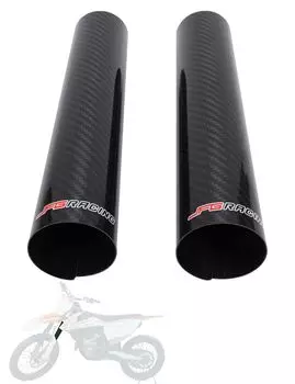 Защита передней вилки мотоцикла JFG, чехол для вилки 178 мм, карбоновый, универсальный, внутренний диаметр, регулируемый, левый и правый, комплект, пылезащитный протектор, нарядный