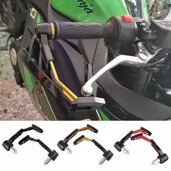 Защита рук 2 шт. для мотоцикла, скутера, горного электровелосипеда, руль, установка на конце CNC мотоцикла, защита рук из алюминиевого сплава, защита от падения Blue