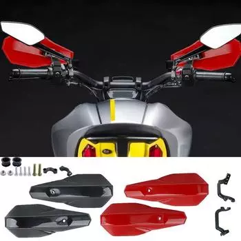 Защита рук для мотоцикла Dirt Bike Ветровое стекло Мотоциклетный гудок Защита рук Защитное снаряжение Защита руля для внедорожного мотоцикла Защита руля красный