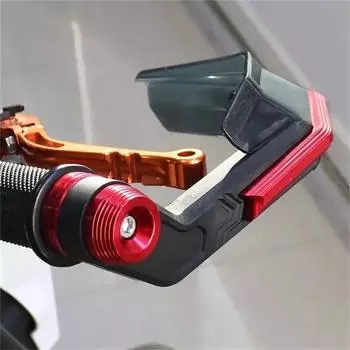 Защита рук мотоцикла Защита от ветра Защита рук из алюминиевого сплава Защита рук с щеткой Универсальные чехлы для рукояток мотоцикла One Size чёрный