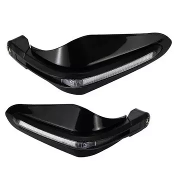 Защита руля мотоцикла от падения, встроенный светодиодный гудок для квадроцикла, электромобиля, руль, защита рук мотоцикла чёрный