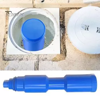 Защита скиммера для бассейна. Зимняя заглушка для скиммера с резьбой. Зимняя защита скиммера для надземных бассейнов. синий