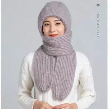 Защита ушей для женщин с капюшоном, шарф, ветрозащитный велосипедный балаклав, шапка для женщин бежевый