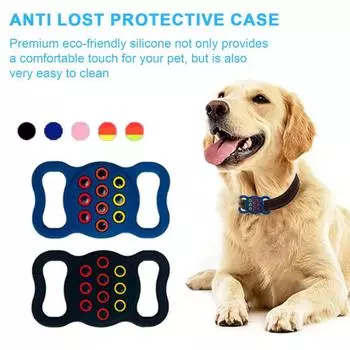 Защита устройства трекера Мягкая обложка Устойчивый к царапинам Гибкий износостойкий локатор Простая установка Чехол Защитный чехол для AirTag чёрный