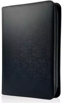 Защитите торговые карточки с помощью водонепроницаемой круглой молнии, вместительная папка для торговых карточек, которую можно хранить как 9 карманов x 40 страниц, 360-градусное хранение карточек (большой