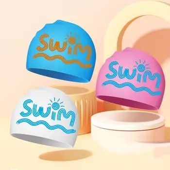 Защитите уши Шапочки для плавания Водонепроницаемая шапочка для плавания Шапочка для плавания в бассейне Силиконовая шапочка для плавания Оборудование для бассейна жёлтый