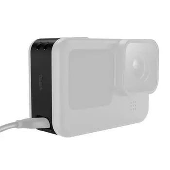 Защитная боковая крышка батарейного отсека TELESIN с зарезервированным зарядным портом типа C и заменой ремешка чёрный