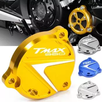 Защитная боковая крышка двигателя для Yamaha TMAX 560 T-MAX560 Techmax TMAX560, звездочка переднего приводного вала, отверстие в раме поворотного рычага темно серый