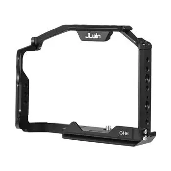 Защитная клетка для камеры JLwin из алюминиевого сплава с креплением на холодный башмак Многочисленные гнезда для магнитного ключа чёрный