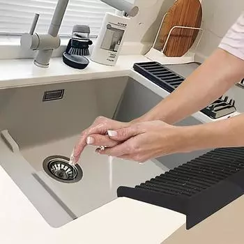 Защитная кромка раковины Защита от брызг раковины Угол наклона Раковина Защитная столешница для ванны Защита раковины для раковины Кварц Гранит серый