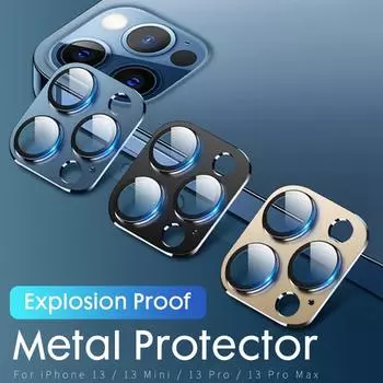 Защитная крышка для объектива камеры для iPhone 13 Pro Max 13 Mini, защитное кольцо для орлиного глаза из алюминиевого сплава 13 Pro/13 Pro Max серебряный