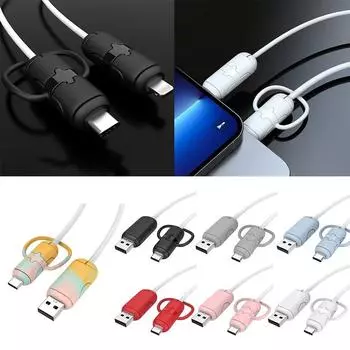 Защитная крышка для зарядного устройства с защитой от поломки, силиконовый защитный чехол для кабеля для Android Type-C