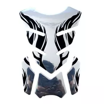 Защитная крышка мотоциклетной накладки на бак, защитная наклейка с пламенем, 3D наклейка на бак для мотоцикла, наклейка на мотоцикл красный