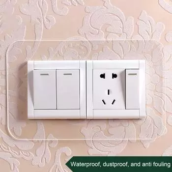 Защитная крышка переключателя, 3 шт./компл., прозрачная акриловая самоклеящаяся современная панель переключателя 1/2/3, настенная пластина, защита переключателя розетки, товары для дома и гостиной S 2 Gang жёлтый