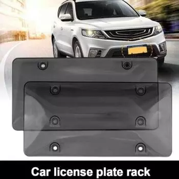 Защитная крышка рамки номерного знака, защитное покрытие от ультрафиолета, универсальная, простая установка, защитная крышка номерного знака автомобиля, грузовика, внедорожника чёрный