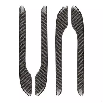 Защитная крышка ручки двери автомобиля, украшение слева, украшение для упаковки для модели Tesla Matte carbon fiber