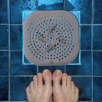 Защитная крышка сливного отверстия 15x15 см Гибкая силиконовая заглушка для душа для раковины в ванной комнате зелёный