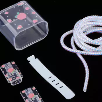 Защитная крышка зарядного кабеля, защитный чехол, вилка, защита «сделай сам» 4 в 1, адаптер 18 Вт 20 Вт персиковый