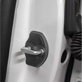 Защитная крышка защелки двери автомобиля, 4X крышка пряжки замка двери, бесшумные амортизаторы, защитные накладки на двери автомобиля, система вентиляции, фиксатор для чёрный