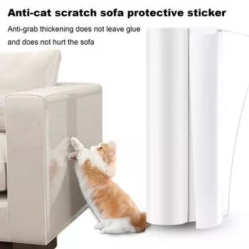 Защитная лента для кошачьего дивана, прозрачная мебельная лента против царапин, для дивана, стола, кровати, односторонняя липкая защита от царапин для кошек, лента для защиты от царапин S