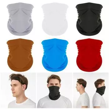 Защитная маска для лица для езды на велосипеде Эластичная защита от пота Дышащая ткань Сплошной цвет Ветрозащитная защита для верховой езды Эластичный солнцезащитный крем Защитная маска для лица Покрытие для шеи Принадлежности для велоспорта синий