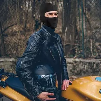 Защитная маска для лица, однотонная, легкая, дышащая, высокоэластичная, для ролевых игр на Хэллоуин, непористая, с двумя/тремя отверстиями One Size A