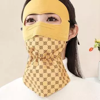 Защитная маска для лица с эластичными ушными ремешками, дышащая, ветрозащитная, осенне-зимняя, теплая, холодная, полностью закрывающая шею, уличный капюшон, бандана, шарф пшеничный