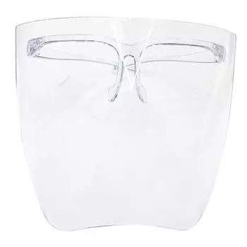 Защитная маска для лица с очками для домашних животных, противотуманная и сжимающая маска для лица, полная маска для лица, солнцезащитные очки, маска для взрослых и детей 02 прозрачный