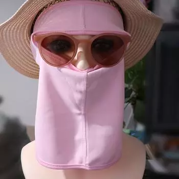 Защитная маска для лица с шейным клапаном, летняя солнцезащитная маска, женская маска для шеи, шелковая маска для рыбалки серый