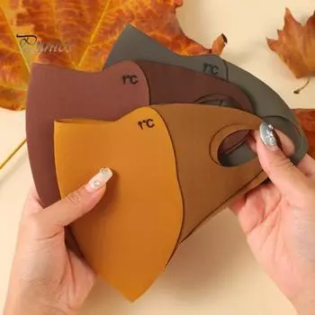 Защитная маска для лица Защита от холода Пылезащитная защитная маска Однотонный дизайн Удобная 3D-защитная маска для лица зелёный