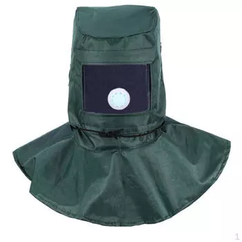 Защитная маска от пыли на капюшоне зелёный