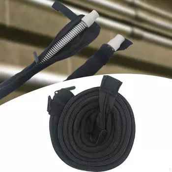 Защитная накидка для шланга, легкая, с застежкой-молнией, простая в установке и снятии, прочная трубка чёрный