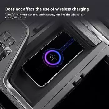 Защитная накладка для беспроводной зарядки для Lexus GX 550, силиконовый коврик для центральной консоли, противоскользящий, водонепроницаемый, легко моющийся, аксессуары для интерьера чёрный