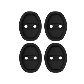 Защитная накладка для дверного замка автомобиля, амортизирующая подушка для двери, утолщенная наклейка для предотвращения столкновений на двери, универсальная пряжка дверного замка, резиновая втулка One Size чёрный