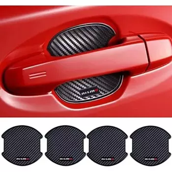 Защитная накладка на дверную ручку Nismo Nissan Car Carbon Door Knob Guard Scratch Prevention Pack of 4 (Л, Ниссан)