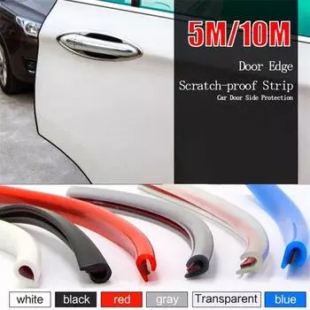 Защитная накладка на край двери автомобиля, защитная накладка, полоса для защиты от столкновений, уплотнительная полоса для дверного бампера 1M белый