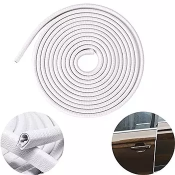 Защитная накладка на кромку двери автомобиля CTRICALVER, защитный уплотнитель для кромки автомобиля 3M, не требует использования клейкой ленты, U-образная защита для кромки двери автомобиля, подходит для большинства автомобилей (белый)