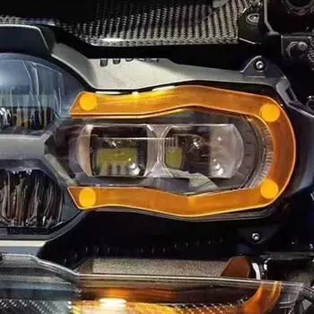 Защитная накладка на линзу фары мотоцикла, защитная накладка на светодиодную лампу, обесцвечивание для F700GS F800GS R1200GS ADV R1250GS GSA красный