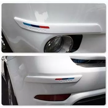 Защитная накладка на передний и задний бампер автомобиля, защитная накладка на уголок, наклейка на царапины, резиновая черная, защитная накладка на бампер автомобиля, универсальная красный