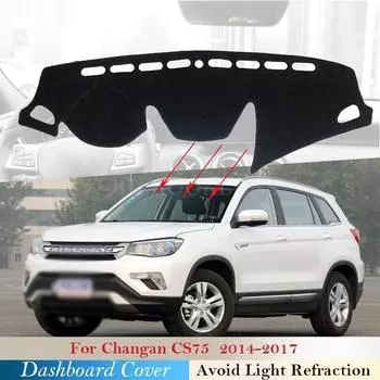 Защитная накладка на приборную панель для CS75 2014 2015 2016 2017 Автомобильные аксессуары Солнцезащитный козырек на приборную панель Анти-УФ коврик для приборной панели Right Hand Drive красный